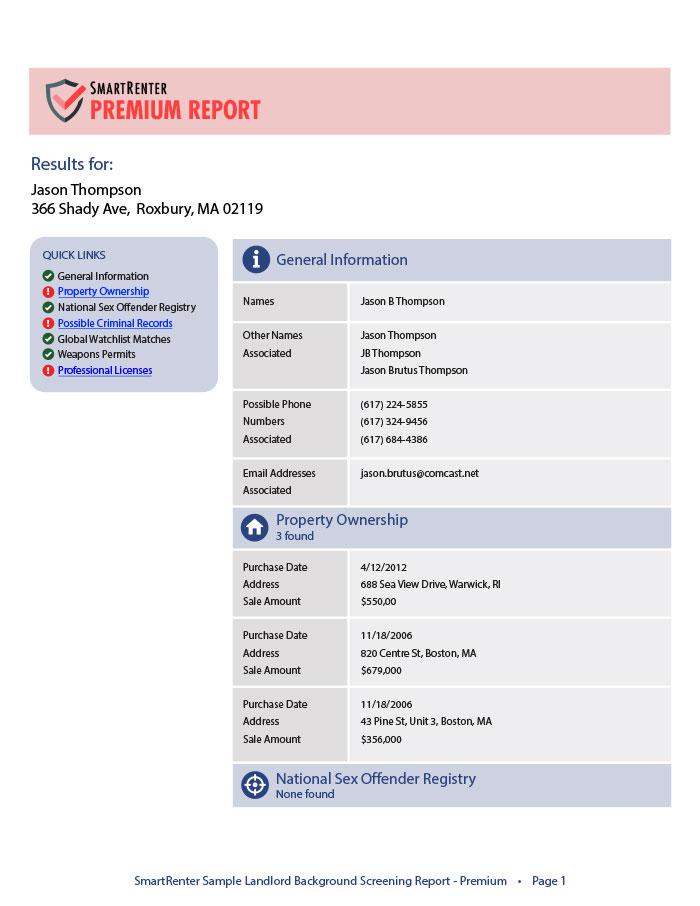 Smart Renter Premium Report